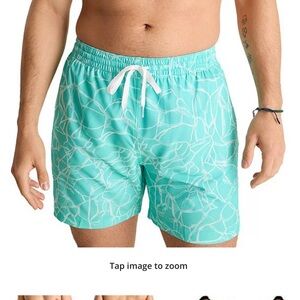 Chubbies Aqua Patterned Swim Trunks